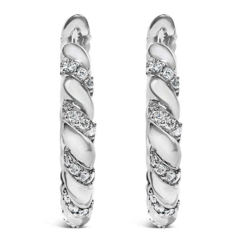 14K White Gold 1 1/5 Cttw Lab Grown Diamond Swirl Design 1