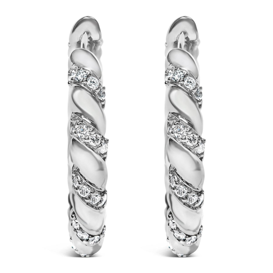 14K White Gold 1 1/5 Cttw Lab Grown Diamond Swirl Design 1