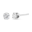14K White Gold 1.0 Cttw 4-Prong Set Brilliant Round-Cut Solitaire Lab Grown Diamond Push Back Stud Earrings (E-F Color, VVS2-VS1 Clarity) - Earrings - Custom Crafting Alliance, LLC