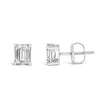 14K White Gold 1.0 Cttw Emerald Cut Lab-Grown Diamond Solitaire Stud Earrings (F-G Color, VS1-VS2 Clarity) - Earrings - Custom Crafting Alliance, LLC