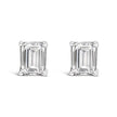 14K White Gold 1.0 Cttw Emerald Cut Lab-Grown Diamond Solitaire Stud Earrings (F-G Color, VS1-VS2 Clarity) - Earrings - Custom Crafting Alliance, LLC