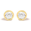 14K White Gold 1.0 Cttw Lab Grown Diamond Screw-Back Classic Bezel Solitaire Stud Earrings (G-H Color, VS2-SI1 Clarity) - Earrings - Custom Crafting Alliance, LLC