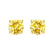 14K White Gold 1.0 Cttw Lab Grown Yellow Diamond Solitaire Stud Earrings (Yellow Color, VS2-SI1 Clarity) - Earrings - Custom Crafting Alliance, LLC