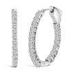 14K White Gold 1.0 Cttw Oval Lab Grown Diamond Hoop Earrings - Earrings - Custom Crafting Alliance, LLC