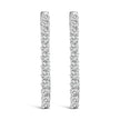 14K White Gold 1.0 Cttw Oval Lab Grown Diamond Hoop Earrings - Earrings - Custom Crafting Alliance, LLC