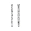 14K White Gold 1.0 Cttw Princess Diamond Inside Out Hoop Earrings (H-I Color, I1-I2 Clarity) - 23 MM - Earrings - Custom Crafting Alliance, LLC