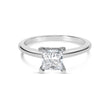 14K White Gold 1.0 Cttw Princess Lab-Grown Diamond Solitaire Engagement Ring (F-G Color, VS1-VS2 Clarity) - Ring Size 7 - Rings - Custom Crafting Alliance, LLC
