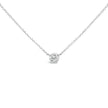 14K White Gold 1.00 Cttw Bezel Set Round Lab-Grown Diamond Solitaire 18