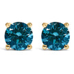 14K White Gold 1.00 Cttw Blue Lab Grown Diamond Stud Earrings with Screw Backs - Earrings - Custom Crafting Alliance, LLC