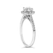 14K White Gold 1.00 Cttw Lab-Grown Diamond Oval Shaped Halo Engagement Ring (F-G Color, VS1-VS2 Clarity) - Ring Size 7 - Rings - Custom Crafting Alliance, LLC