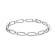 14K White Gold 1.00 Cttw Paperclip Link Bracelet - Bracelets - Custom Crafting Alliance, LLC