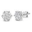 14K White Gold 1.00 Cttw Pie Cut Diamond Solitaire Style Stud Earring (H-I Color, SI1-SI2 Clarity) - Earrings - Custom Crafting Alliance, LLC
