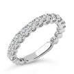14K White Gold 1.00 Cttw Round Diamond Prong Set Wedding Band - Rings - Custom Crafting Alliance, LLC