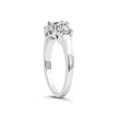 14K White Gold 1/2 Cttw Miracle Set Round Lab Grown Diamond Three Stone Illusion Plate Ring (F-G Color, VS1-VS2 Clarity) - Ring Size 7 - Rings - Custom Crafting Alliance, LLC