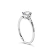 14K White Gold 1/2 Cttw Oval Lab Grown Diamond 4 Prong Solitaire Engagement Ring (F-G Color, VS2-SI1 Clarity) - Size 7 - Rings - Custom Crafting Alliance, LLC