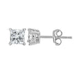 14K White Gold 1/2 Cttw Princess Cut Lab Grown Diamond Solitaire Stud Earrings (F-G Color, VS2-SI1 Clarity) - Earrings - Custom Crafting Alliance, LLC