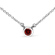14K White Gold 1/2 Cttw Red Lab Grown Diamond Bezel-Set Solitaire 18