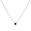 14K White Gold 1/2 Cttw Red Lab Grown Diamond Bezel-Set Solitaire 18