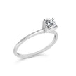 14K White Gold 1/2 Cttw Round Lab Grown Diamond 4 Prong Solitaire Engagement Ring (F-G Color, VS2-SI1 Clarity) - Size 7 - Rings - Custom Crafting Alliance, LLC