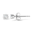 14K White Gold 1/2 Cttw Round Lab Grown Diamond Solitaire Stud Earrings - Earrings - Custom Crafting Alliance, LLC