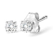 14K White Gold 1/2 Cttw Round Lab Grown Diamond Solitaire Stud Earrings - Earrings - Custom Crafting Alliance, LLC
