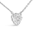 14K White Gold 1/4 Cttw Diamond Composite Heart Pendant Necklace - 18