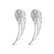 14K White Gold 1/4 Cttw Lab Grown Diamond Angel Wing Stud Earrings (F-G Color, VS1-VS2 Clarity) - Earrings - Custom Crafting Alliance, LLC