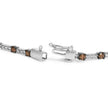 14k White Gold 2 1/4 Cttw Champagne Diamond Bar Link 7
