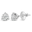 14K White Gold 2.0 Cttw 3-Prong Martini Set Brilliant Round-Cut Solitaire Lab Grown Diamond Screwback Stud Earrings (F-G Color, VS1-VS2 Clarity) - Earrings - Custom Crafting Alliance, LLC