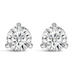 14K White Gold 2.0 Cttw 3-Prong Martini Set Brilliant Round-Cut Solitaire Lab Grown Diamond Screwback Stud Earrings (F-G Color, VS1-VS2 Clarity) - Earrings - Custom Crafting Alliance, LLC