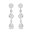 14K White Gold 2.00 Cttw Diamond Composite Cluster Floral Drop Earrings (I-J Color, I1-I2 Clarity) - Earrings - Custom Crafting Alliance, LLC