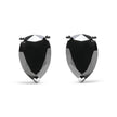 14K White Gold 2.00 Cttw Pear Cut Black Diamond Stud Earrings - Earrings - Custom Crafting Alliance, LLC
