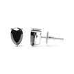 14K White Gold 2.00 Cttw Pear Cut Black Diamond Stud Earrings - Earrings - Custom Crafting Alliance, LLC