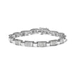 14K White Gold 2.00 Cttw Princess Diamond Invisible Set Link Bracelet (H-I Color, SI2-I1 Clarity) - 7