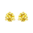 14K White Gold 3-Prong Martini Set 1.0 Cttw Yellow Lab Grown Diamond Solitaire Stud Earrings - Earrings - Custom Crafting Alliance, LLC