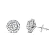 14K White Gold 3.0 Cttw Lab-Grown Diamond Hidden Halo Stud Earrings - Earrings - Custom Crafting Alliance, LLC