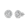 14K White Gold 3.0 Cttw Lab-Grown Diamond Hidden Halo Stud Earrings - Earrings - Custom Crafting Alliance, LLC