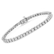 14K White Gold 3.0 Cttw Lab Grown Diamond Illusion-Set Miracle Plate Tennis Bracelet (F-G Color, VS1-VS2 Clarity) - Size 7.25