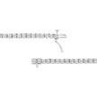 14K White Gold 3.0 Cttw Lab Grown Diamond Illusion-Set Miracle Plate Tennis Bracelet (F-G Color, VS1-VS2 Clarity) - Size 7.25