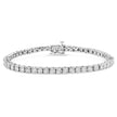 14K White Gold 3.0 Cttw Lab Grown Diamond Illusion-Set Miracle Plate Tennis Bracelet (F-G Color, VS1-VS2 Clarity) - Size 7.25