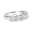 14K White Gold 3.0 Cttw Lab-Grown Diamond Shared Prong Set 6 Stone Band Ring (G-H Color, VS2-SI1 Clarity) - Ring Size 7 - Rings - Custom Crafting Alliance, LLC