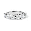 14K White Gold 3.0 Cttw Lab-Grown Diamond Shared Prong Set 6 Stone Band Ring (G-H Color, VS2-SI1 Clarity) - Ring Size 7 - Rings - Custom Crafting Alliance, LLC