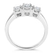 14K White Gold 3/4 Cttw Lab Grown Diamond 3 Stone Ring Band (F-G Color, VS2-SI1 Clarity)- Size 7 - Rings - Custom Crafting Alliance, LLC
