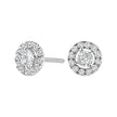 14K White Gold 3/4 Cttw Lab-Grown Diamond Floating Halo Stud Earring (F-G Color, VS1-VS2 Clarity) - Earrings - Custom Crafting Alliance, LLC