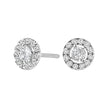 14K White Gold 3/4 Cttw Lab-Grown Diamond Floating Halo Stud Earring (F-G Color, VS1-VS2 Clarity) - Earrings - Custom Crafting Alliance, LLC