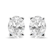 14K White Gold 3/4 Cttw Oval Shape Lab Grown Diamond Solitaire Stud Earrings (F-G Color, VS1-VS2 Clarity) - Earrings - Custom Crafting Alliance, LLC