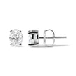 14K White Gold 3/4 Cttw Oval Shape Lab Grown Diamond Solitaire Stud Earrings (F-G Color, VS1-VS2 Clarity) - Earrings - Custom Crafting Alliance, LLC