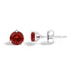 14K White Gold 3/4 Cttw Red Lab-Grown Diamond Classic 3-Prong Martini Set Solitaire Stud Earrings - Earrings - Custom Crafting Alliance, LLC