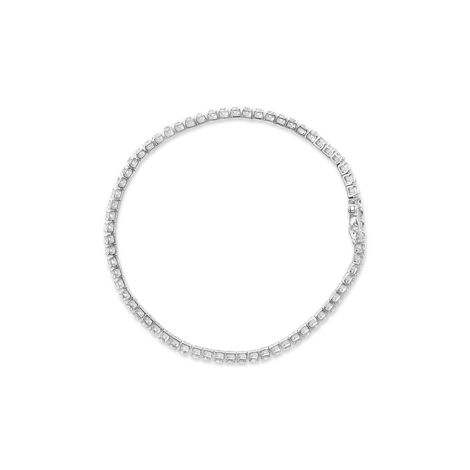 14K White Gold 4.0 Cttw Classic Lab-Grown Diamond Tennis Bracelet (F-G Color, VS2-SI1 Clarity) - 7
