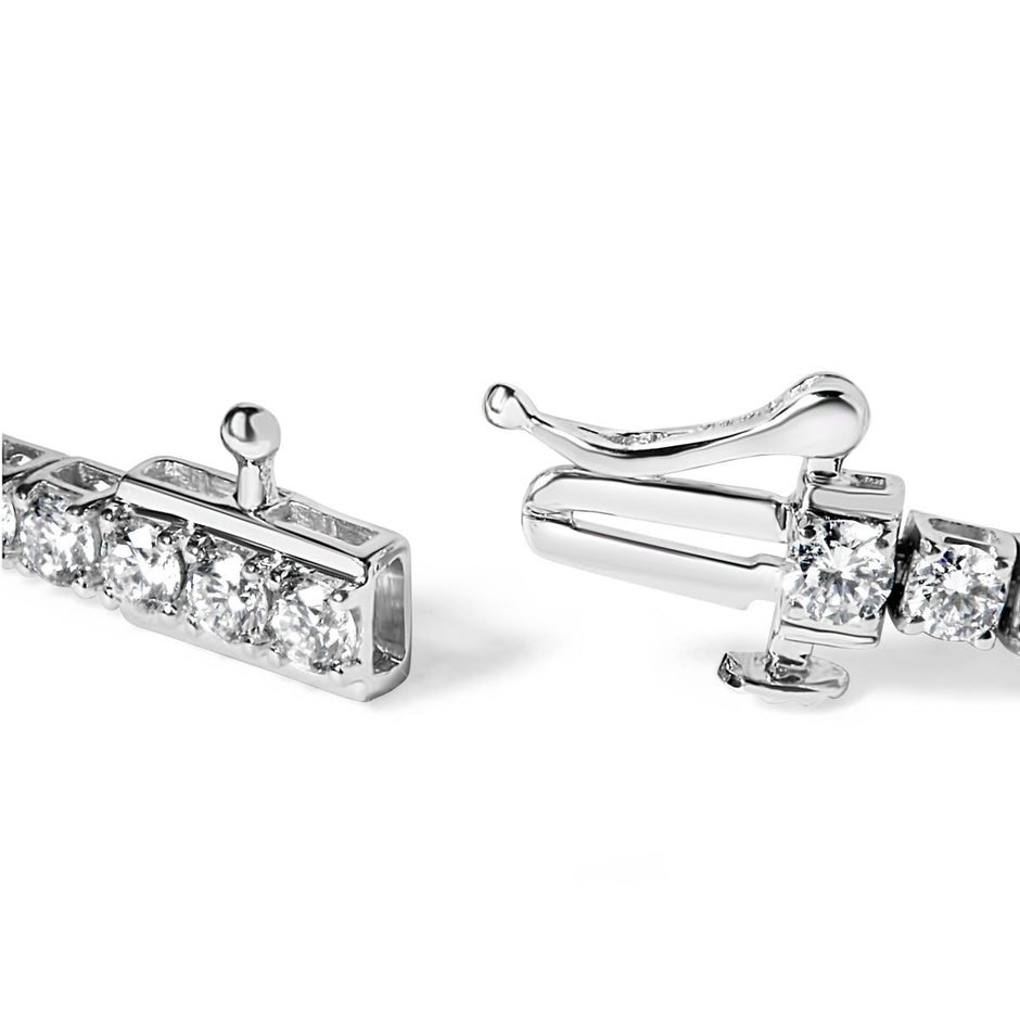 14K White Gold 4.0 Cttw Classic Lab-Grown Diamond Tennis Bracelet (F-G Color, VS2-SI1 Clarity) - 7